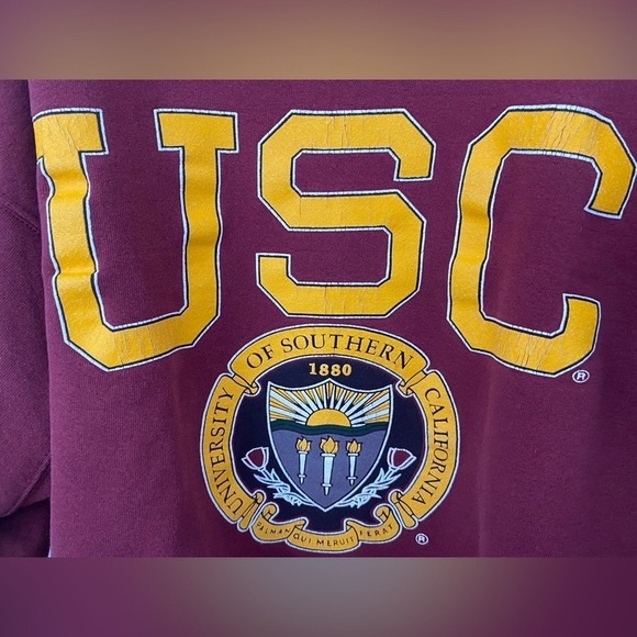 GALT SAND UNIVERSITY OF SOUTHERN CALIFORNIA Red Sweatshirt in Medium - Picture 2 of 8